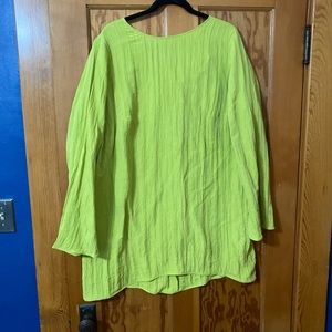 Lime green crinkle mini dress from H&M